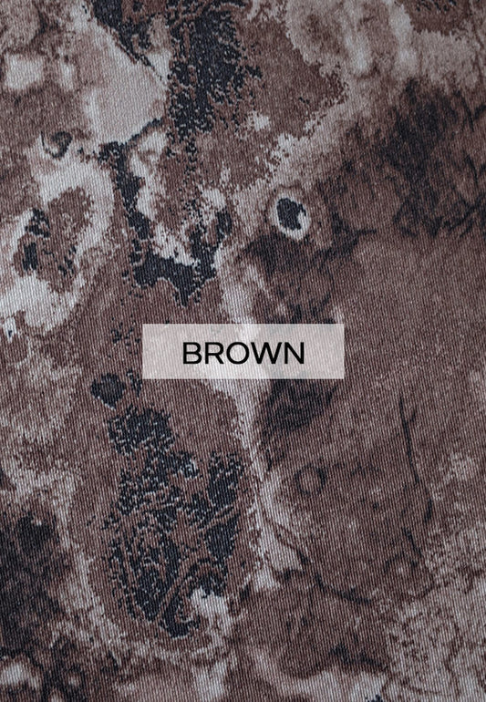 Giacca spaccato-liscio con inserti in neoprene spaccato foderato camouflage