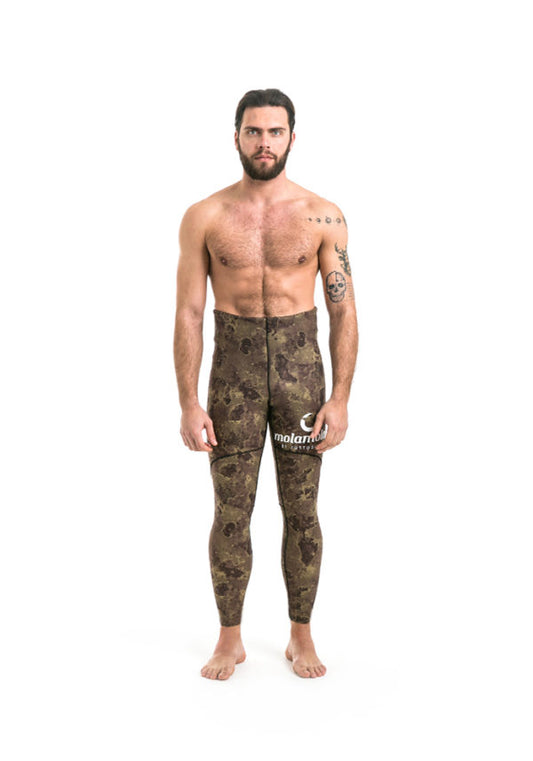 Pantalone muta umida in neoprene spaccato-foderato camouflage